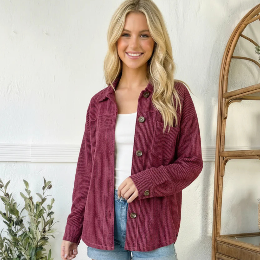 Ribbed Spring Shacket | Maverick Boutique
